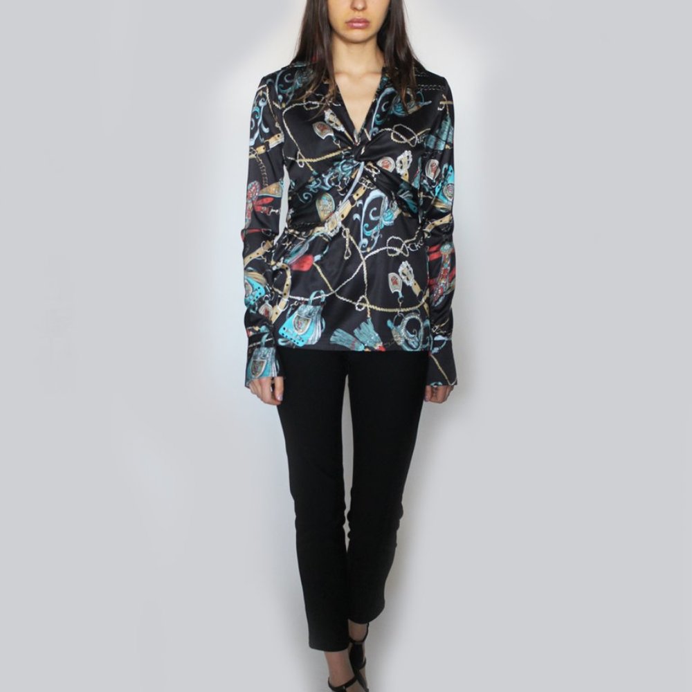 Colorful Pattern Blouse-1710 - Picture 6 of 11